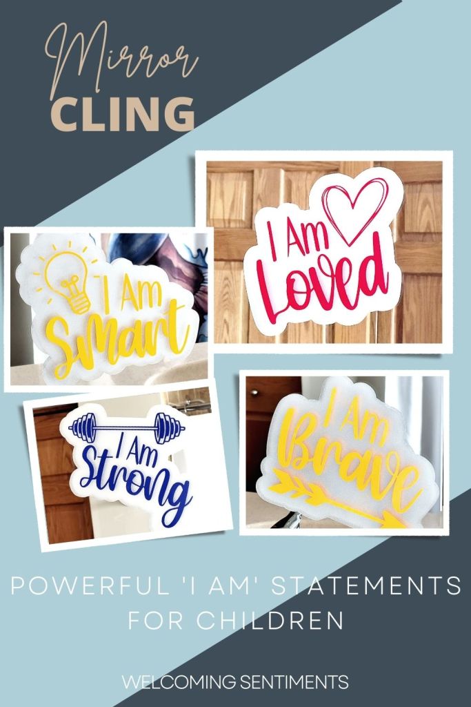 Window cling I am statement for kid bathroom