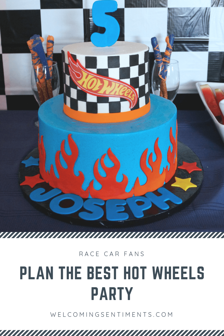 hot wheels race car party cake