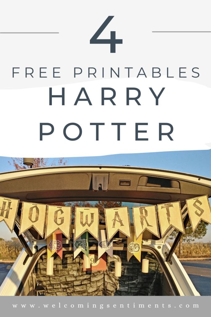 Harry Potter Halloween Trunk or Treat Printables