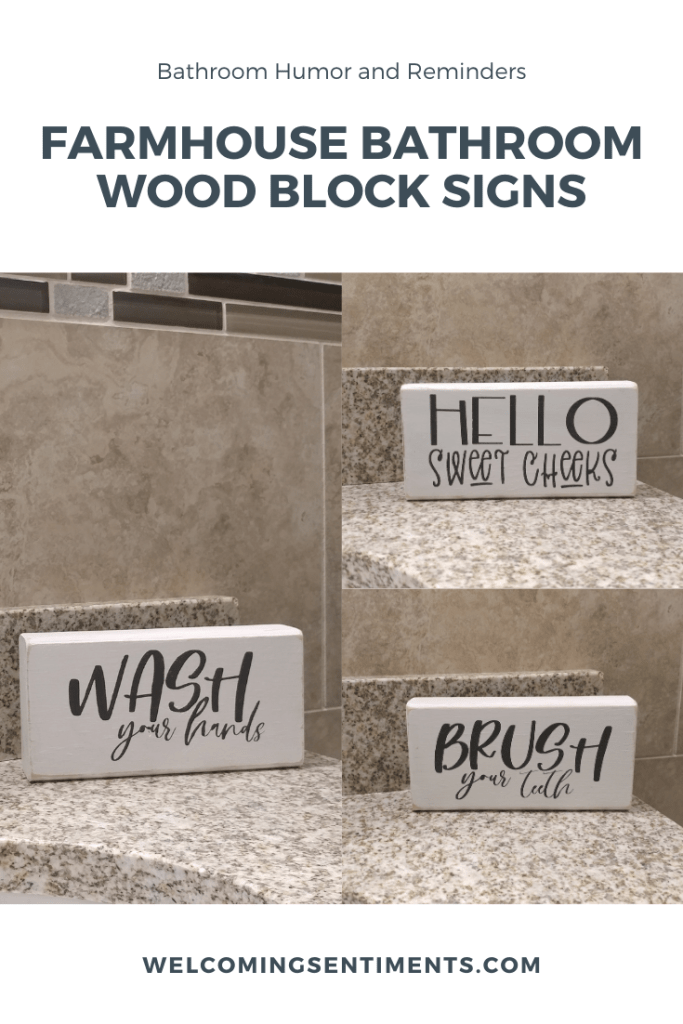 Farmhouse Wood Block Signs