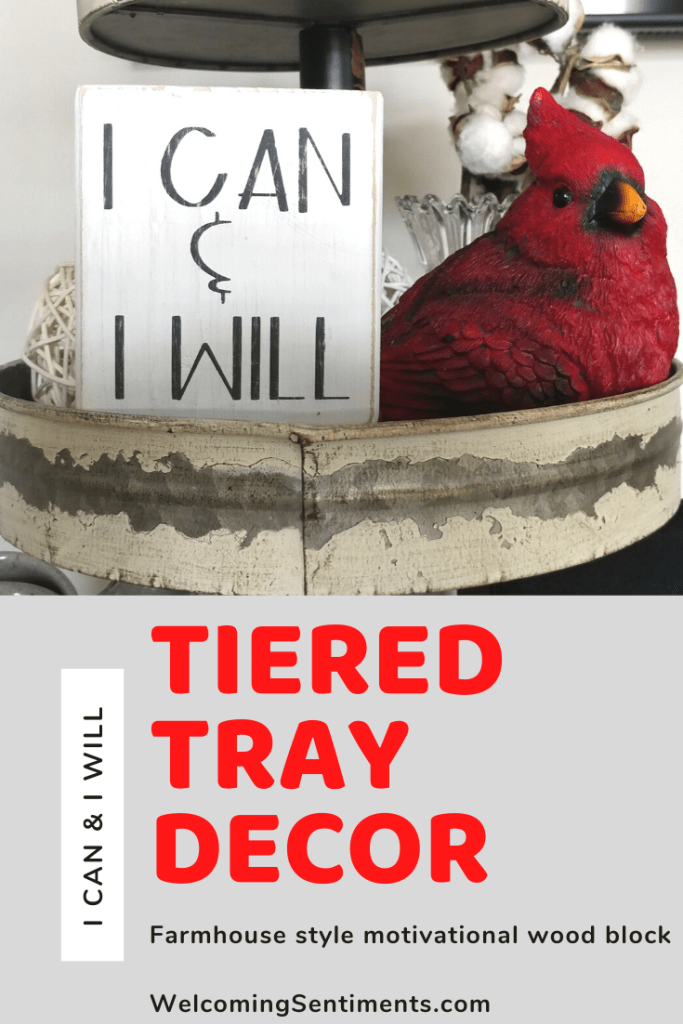 I Can & I Will Wood Block Signs